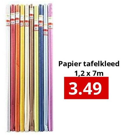 Papier tafelkleed 1,2 x 7m