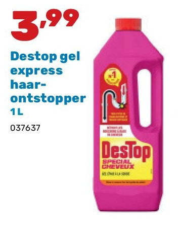 Destop gel express haarontstopper 1 L