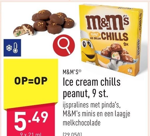 Ice cream chills peanut, 9 st.