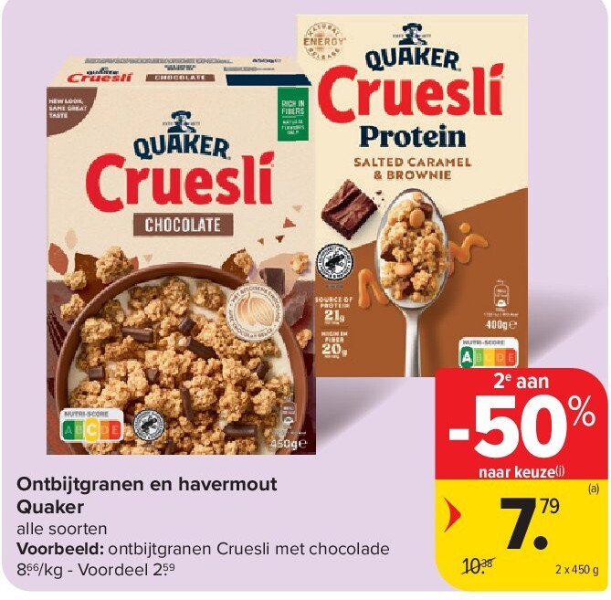 Ontbijtgranen en havermout Quaker