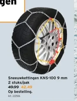 Sneeuwkettingen KNS-100 9 mm 2 stuks/pak