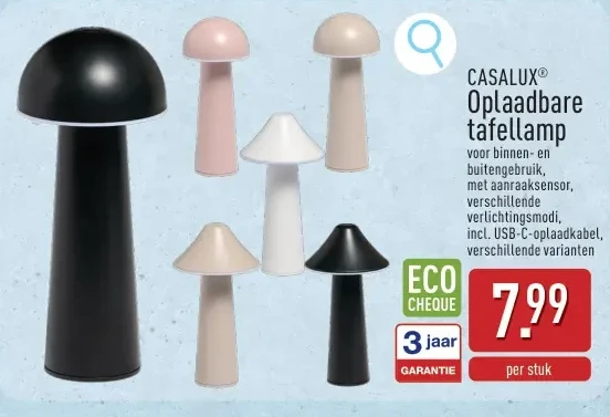 Oplaadbare tafellamp