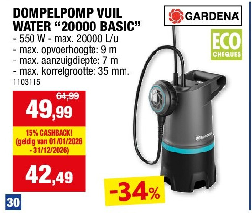 DOMPELPOMP VUIL WATER “20000 BASIC”