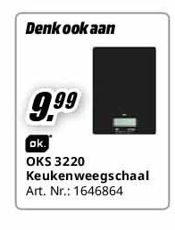 OKS 3220 Keukenweegschaal