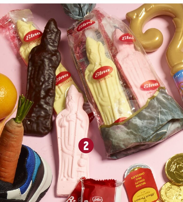 Sinterklaasfiguurtjes van marshmallow of melkchocolade