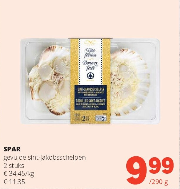 SPAR gevulde sint-jakobsschelpen