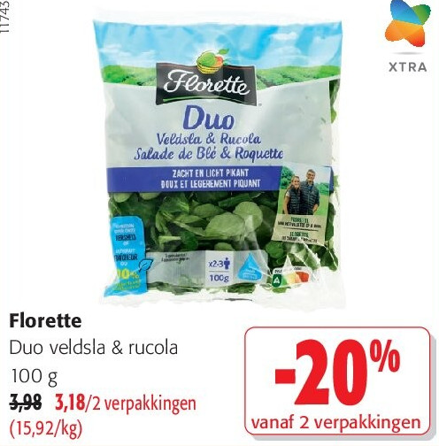 Florette Duo veldsla & rucola 100 g