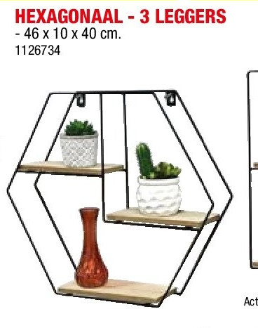 WANDREK HEXAGONAAL - 3 LEGGERS