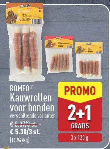 Kauwrollen voor honden