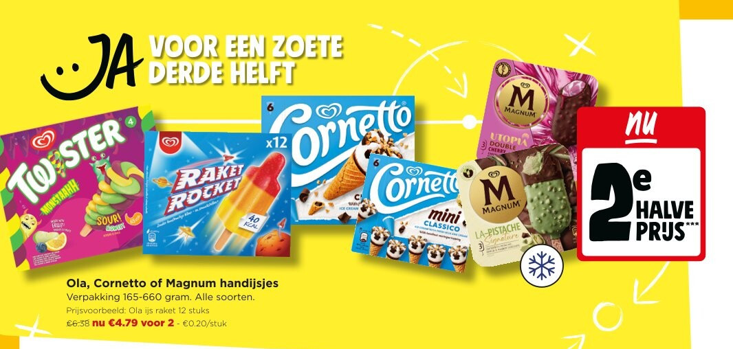 Ola, Cornetto of Magnum handijsjes
