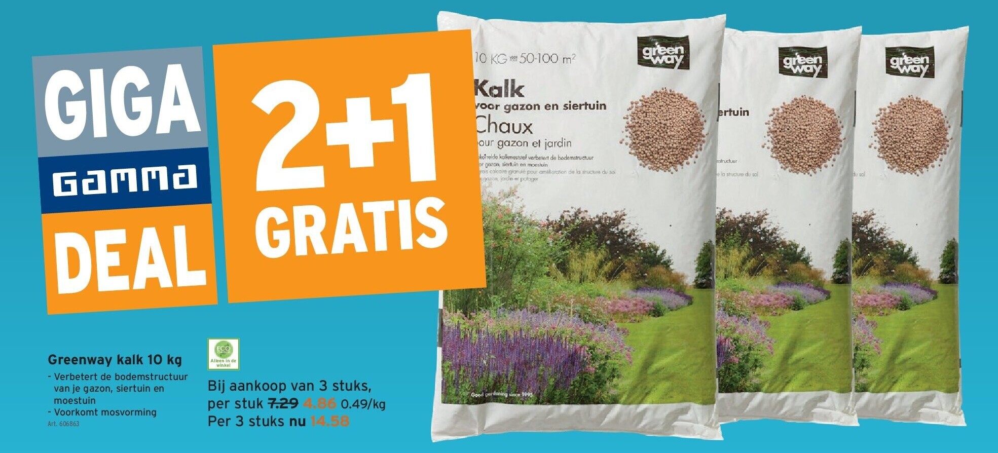 Greenway kalk 10 kg 1 stuk