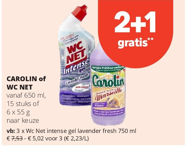 Wc Net intense gel lavender fresh 750 ml
