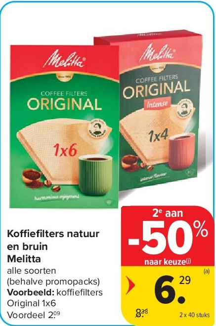 Koffiefi lters natuur en bruin Melitta