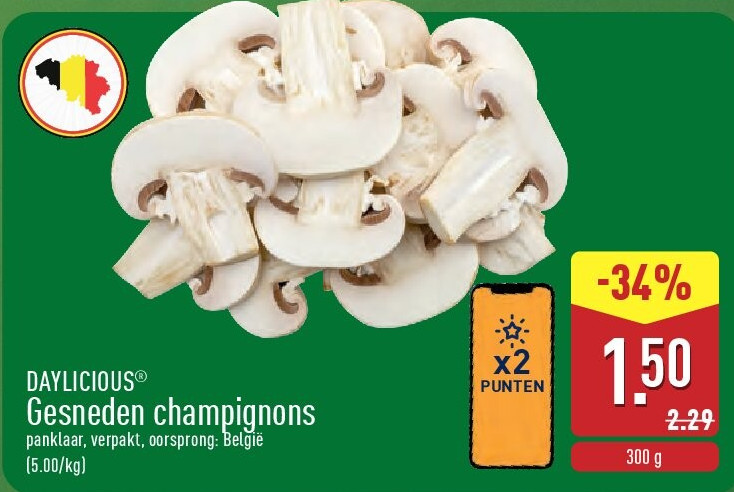 Gesneden champignons