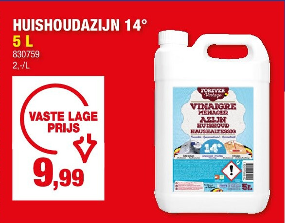 HUISHOUDAZIJN 14° 5 L