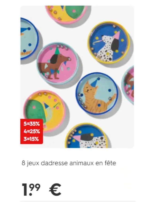 8 jeux dadresse animaux en fête