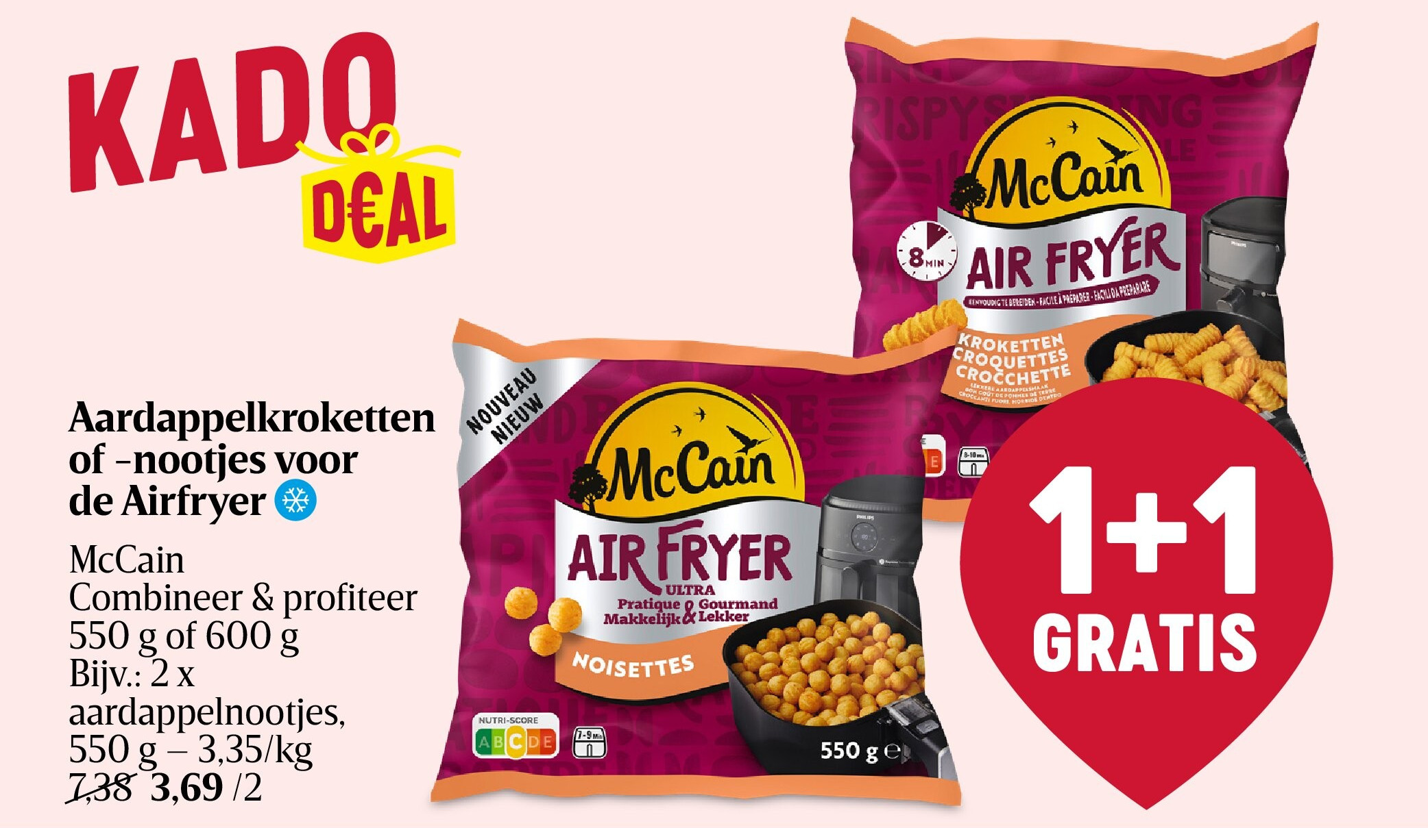 Aardappelkroketten of -nootjes voor de Airfryer