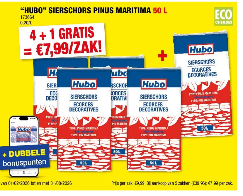 “HUBO” SIERSCHORS PINUS MARITIMA 50 L