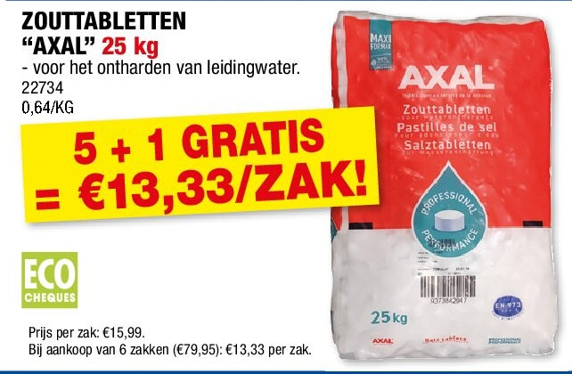 ZOUTTABLETTEN “AXAL” 25 kg