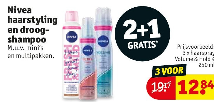 Nivea haarstyling en droogshampoo