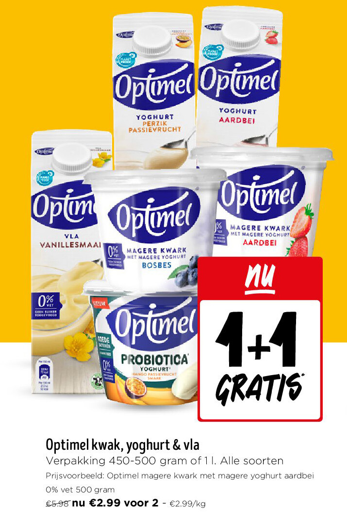 Optimel kwak, yoghurt & vla