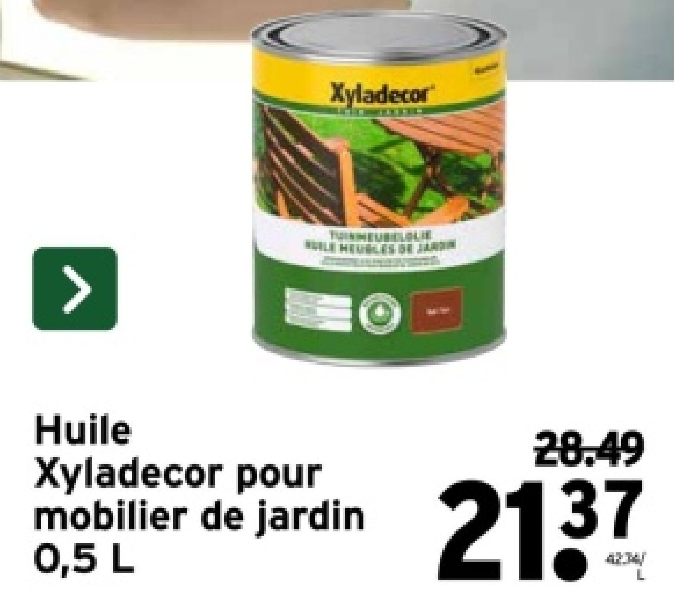 Huile Xyladecor pour mobilier de jardin 0,5 L