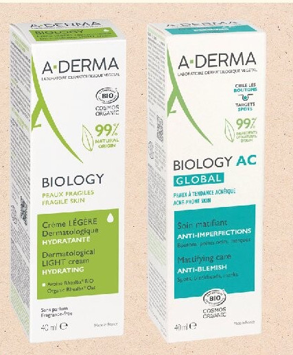 A-Derma gammes Biology et Biology AC