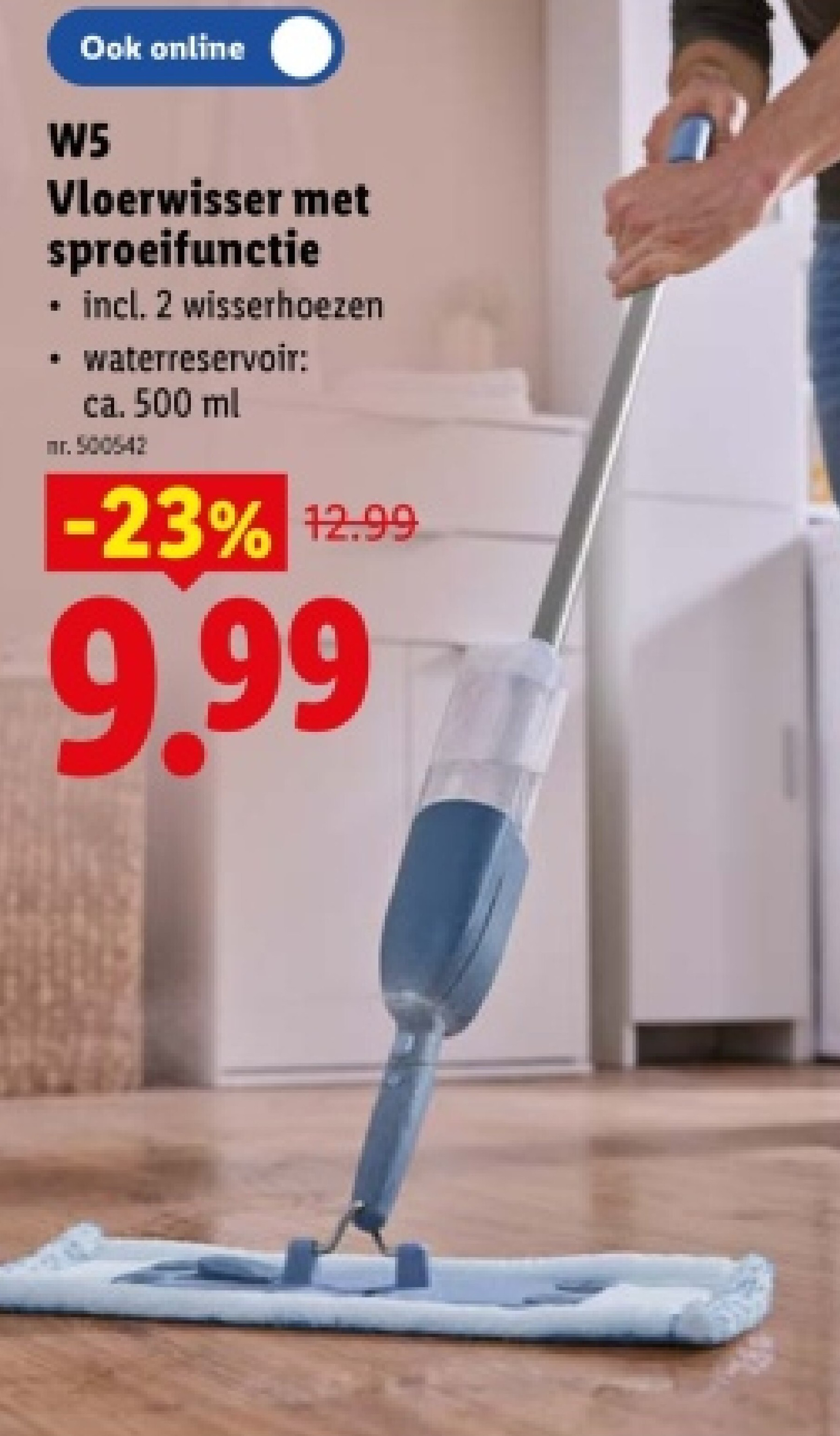 Vloerwisser met sproeifunctie