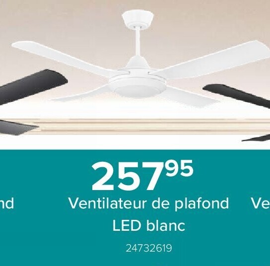 Ventilateur de plafond LED blanc