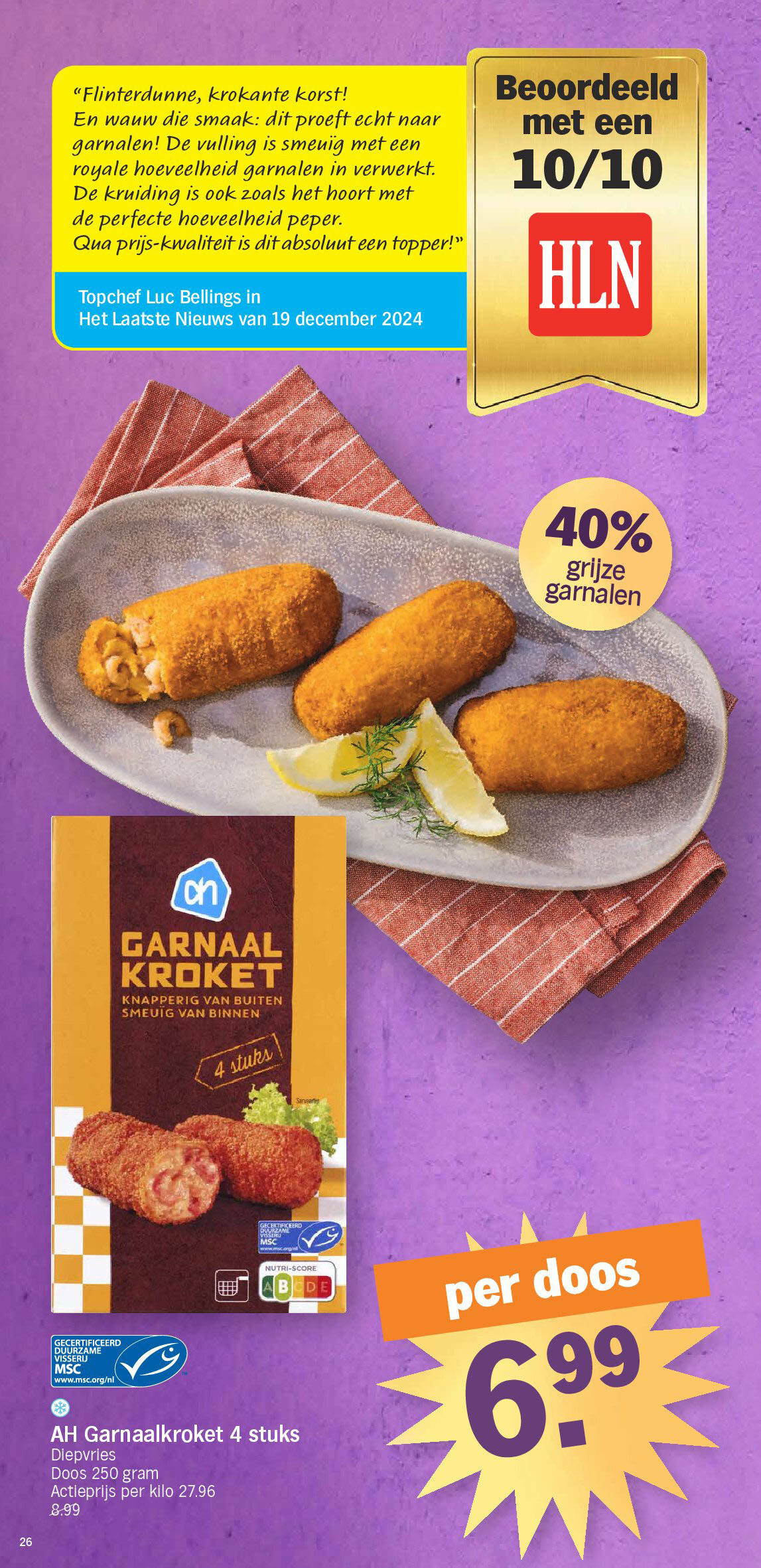 AH Garnaalkroket 4 stuks