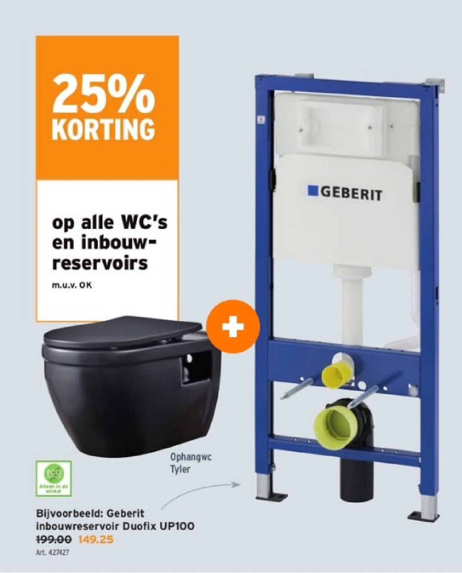 Geberit inbouwreservoir Duofix UP100