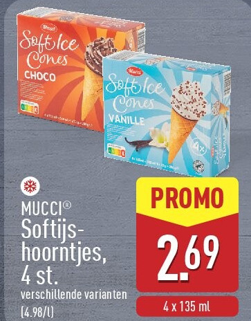 Softijs­ hoorntjes, 4st.