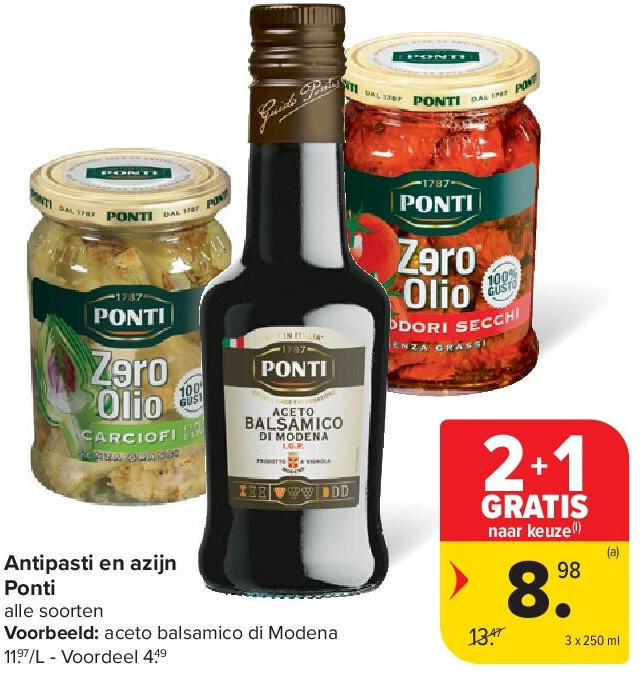 Antipasti en azijn Ponti