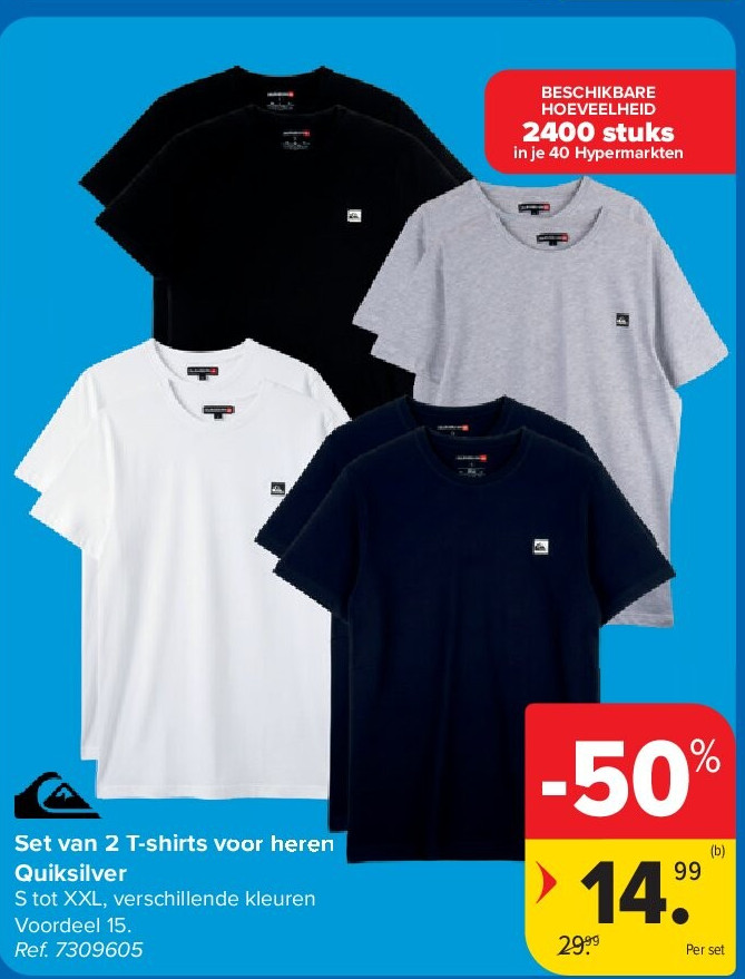 Set van 2 T-shirts voor heren Quiksilver