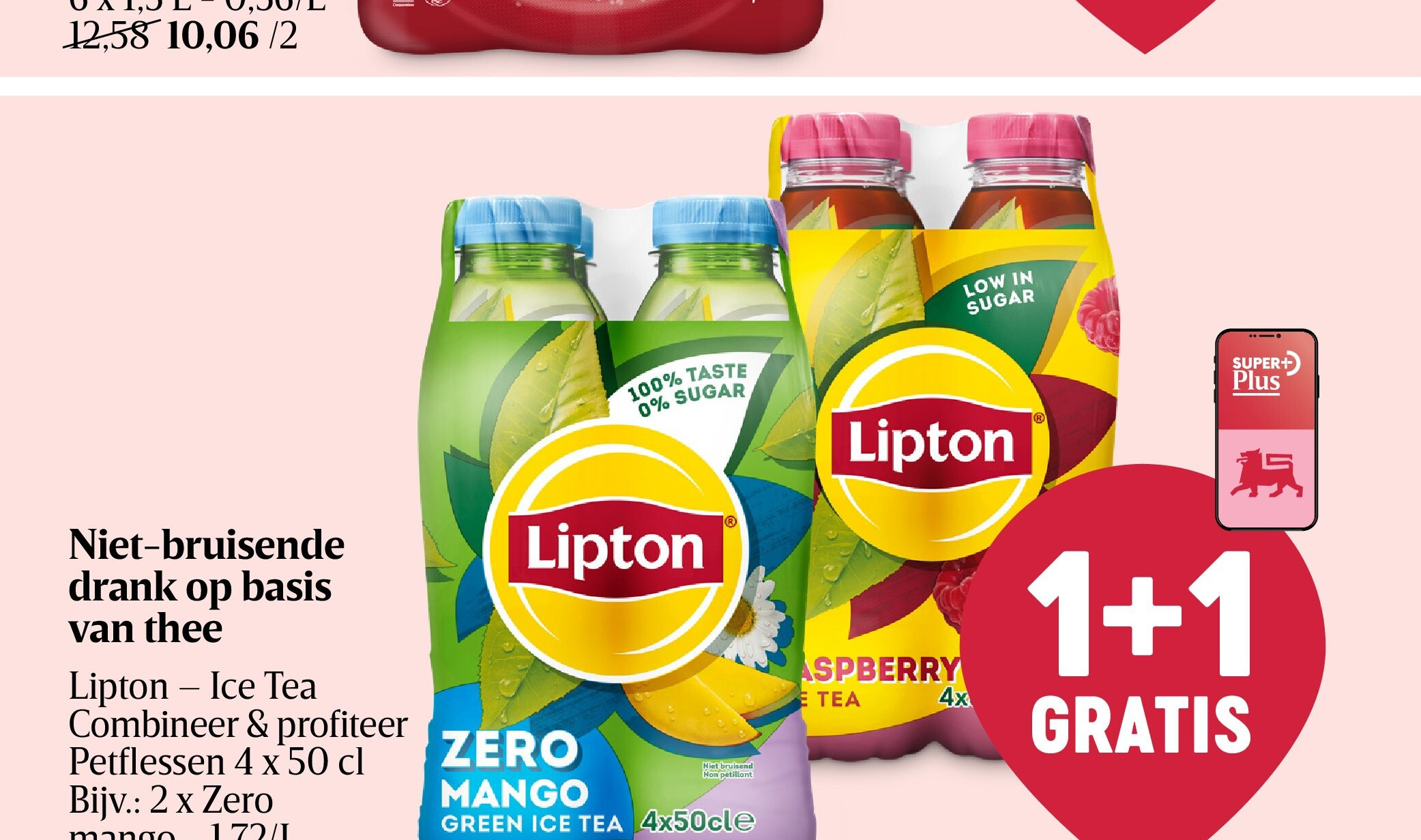 Niet-bruisende drank op basis van thee