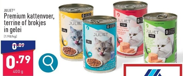 Premium kattenvoer, terrine of brokjes in gelei