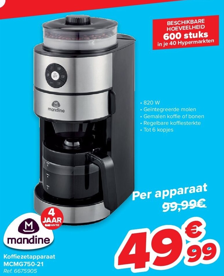 Koffi ezetapparaat MCMG750-21