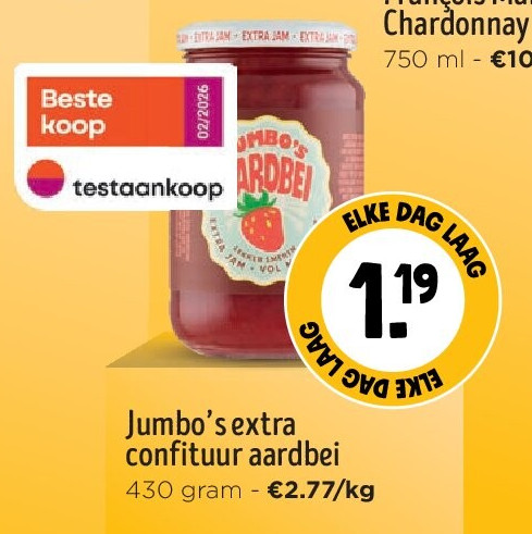 Jumbo’s extra confituur aardbei