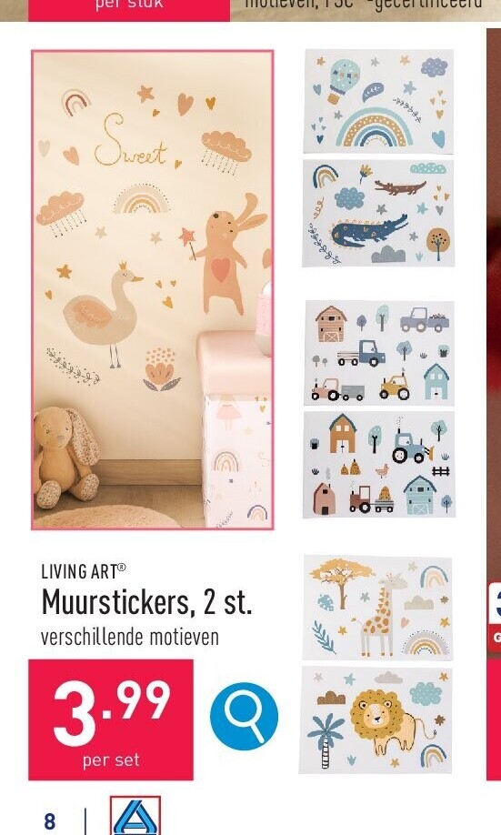 Muurstickers, 2 st.