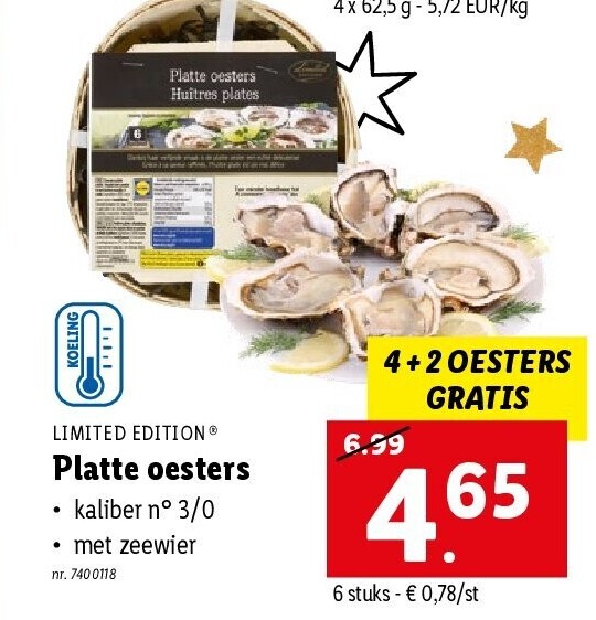 Platte oesters