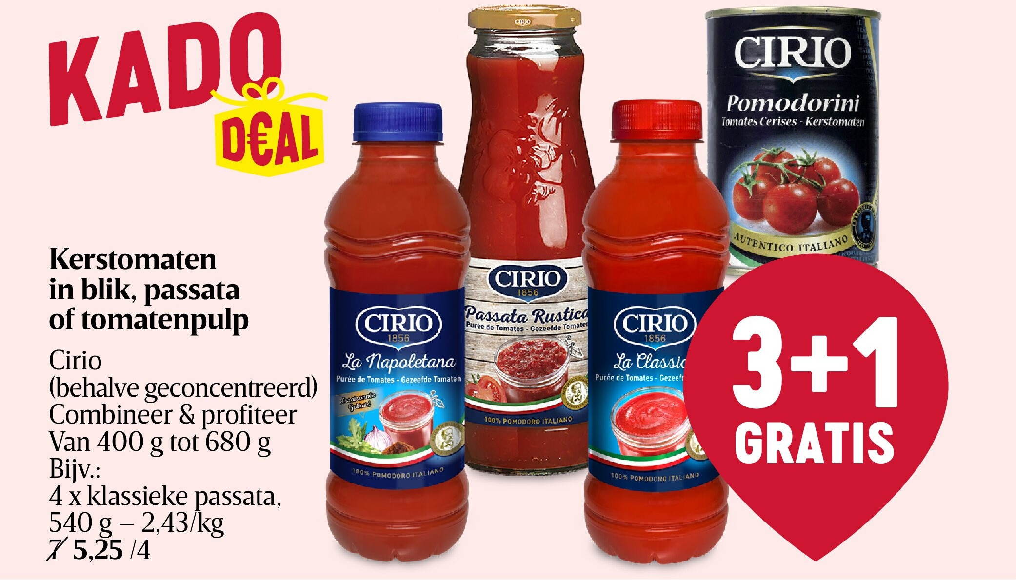 Kerstomaten in blik, passata of tomatenpulp