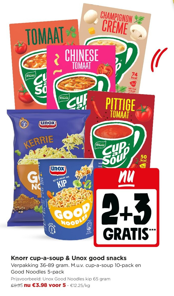 Knorr cup-a-soup & Unox good snacks