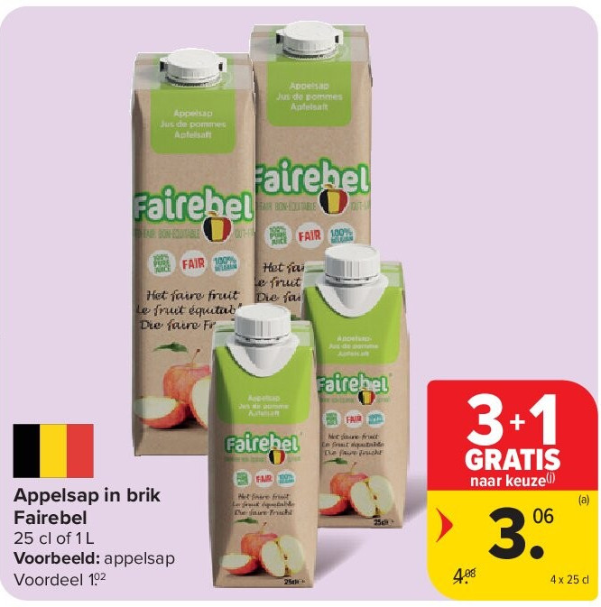 Appelsap in brik Fairebel