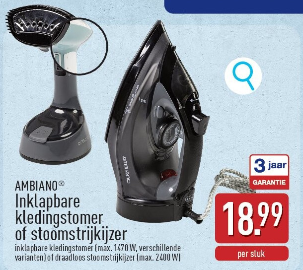 Inklapbare kledingstomer of stoomstrijkijzer