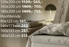 Boxspring + dekmatras 160x200 cm
