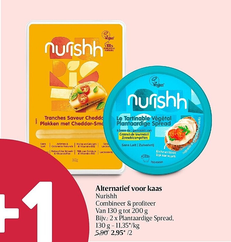 Alternatief voor kaas Nurishh