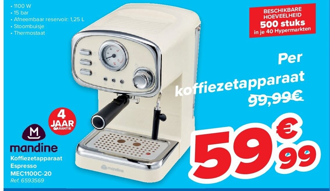 Koffiezetapparaat Espresso MEC1100C-20