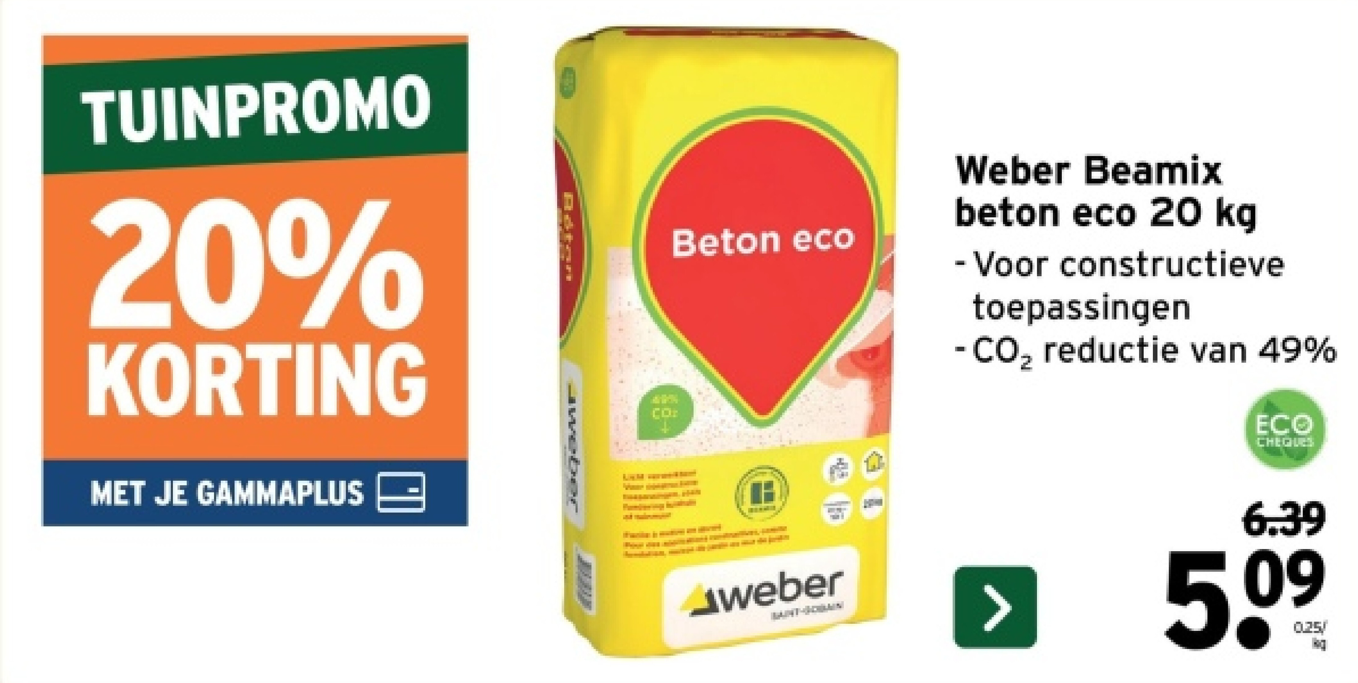 Weber Beamix beton eco 20 kg