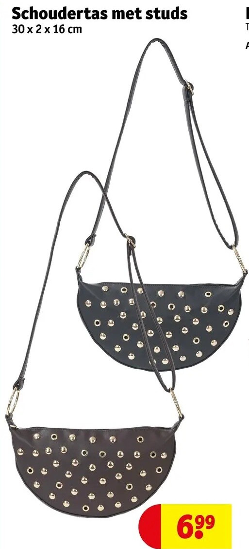 Schoudertas met studs