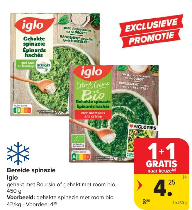 Bereide spinazie Iglo
